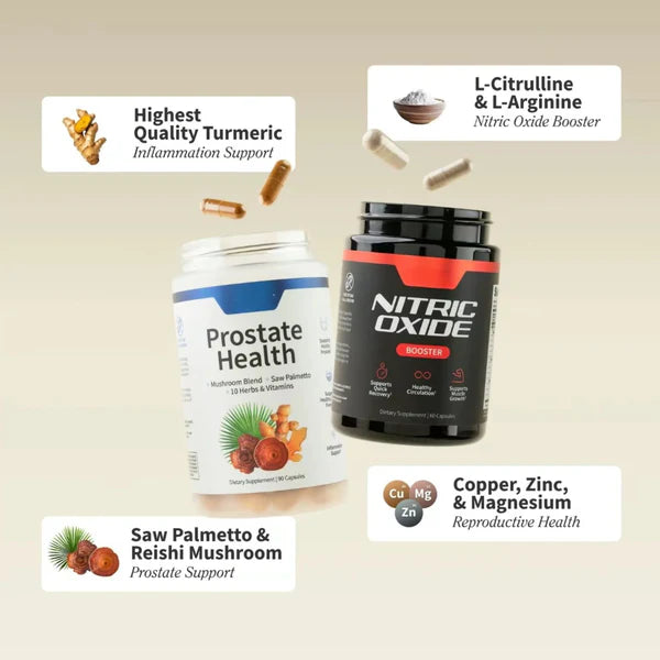 Óxido Nítrico Promax™ + Prostate Health en pack 2x1:💪 Rendimiento, energía y salud masculina🔥 (120 cápsulas)