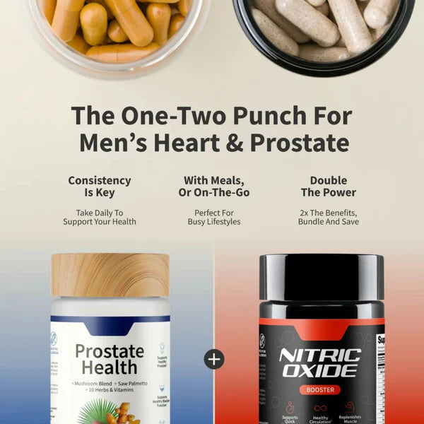 Óxido Nítrico Promax™ + Prostate Health en pack 2x1:💪 Rendimiento, energía y salud masculina🔥 (120 cápsulas)